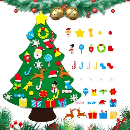 Felt Christmas Tree with Detachable Ornaments