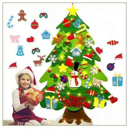 Felt Christmas Tree with Detachable Ornaments